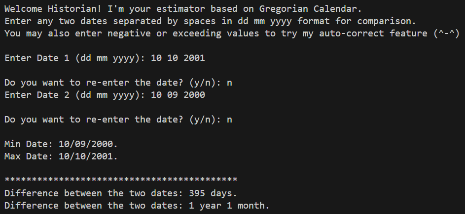 Historians Estimator